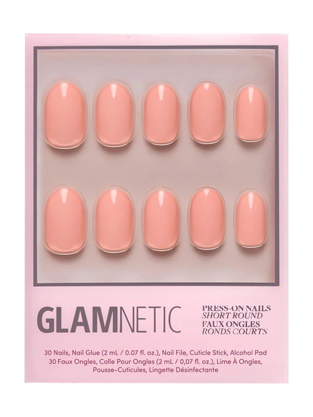 2 for $24 - Glamnetic Press On Nails - Peach Coral